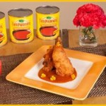 POLLO FRITO CON SALSA PICANTE CON SALSA LA PALMA