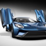 All-New Ford GT Front View, Open Doors, January 2015